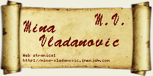 Mina Vladanović vizit kartica
